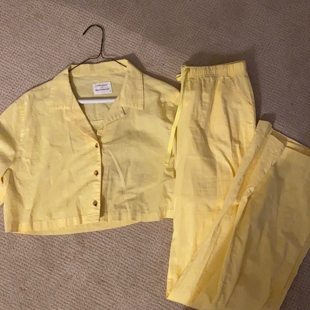 Yellow linen Set
